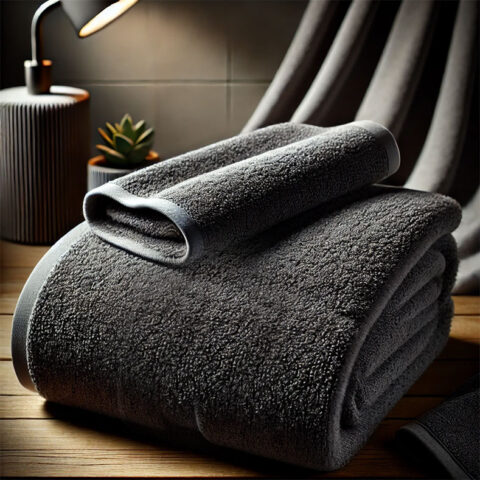 Drap de bain professionnel gris anthracite
