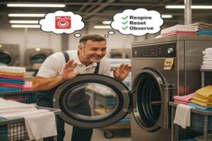 Scène de blanchisserie